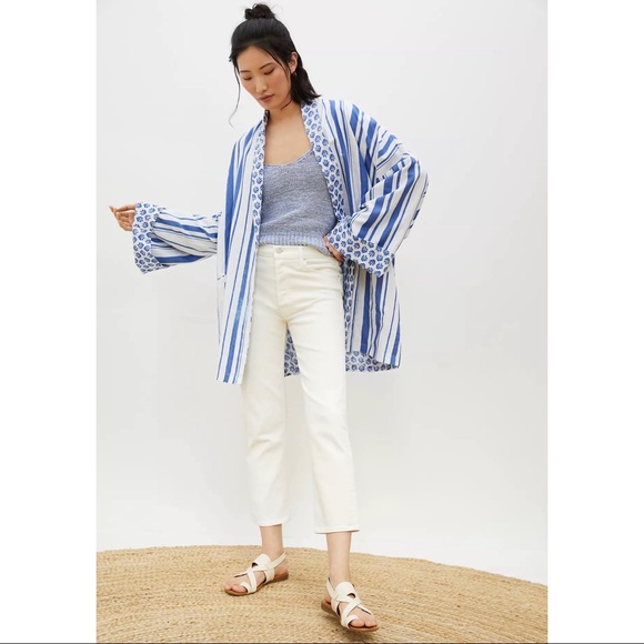 Anthropologie Seaside Striped Kimono - OS - NWT - Picture 2 of 10